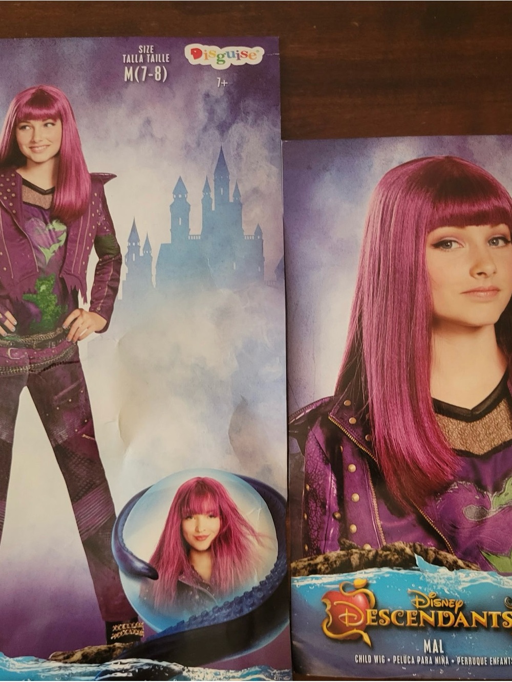 Disney Kids Mal Purple Straight Wig Costume Accessory